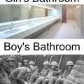 Boy's Bathroom Vs. Girls bathroom
