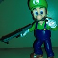 Luigi with a gun