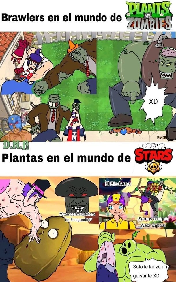 PvZ>>>>>>>Brawl Stars - meme