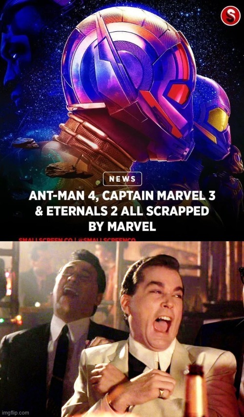 Marvel cancels Antman 4, Captain Marvel 3 and Eternals 2 - meme