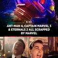 Marvel cancels Antman 4, Captain Marvel 3 and Eternals 2
