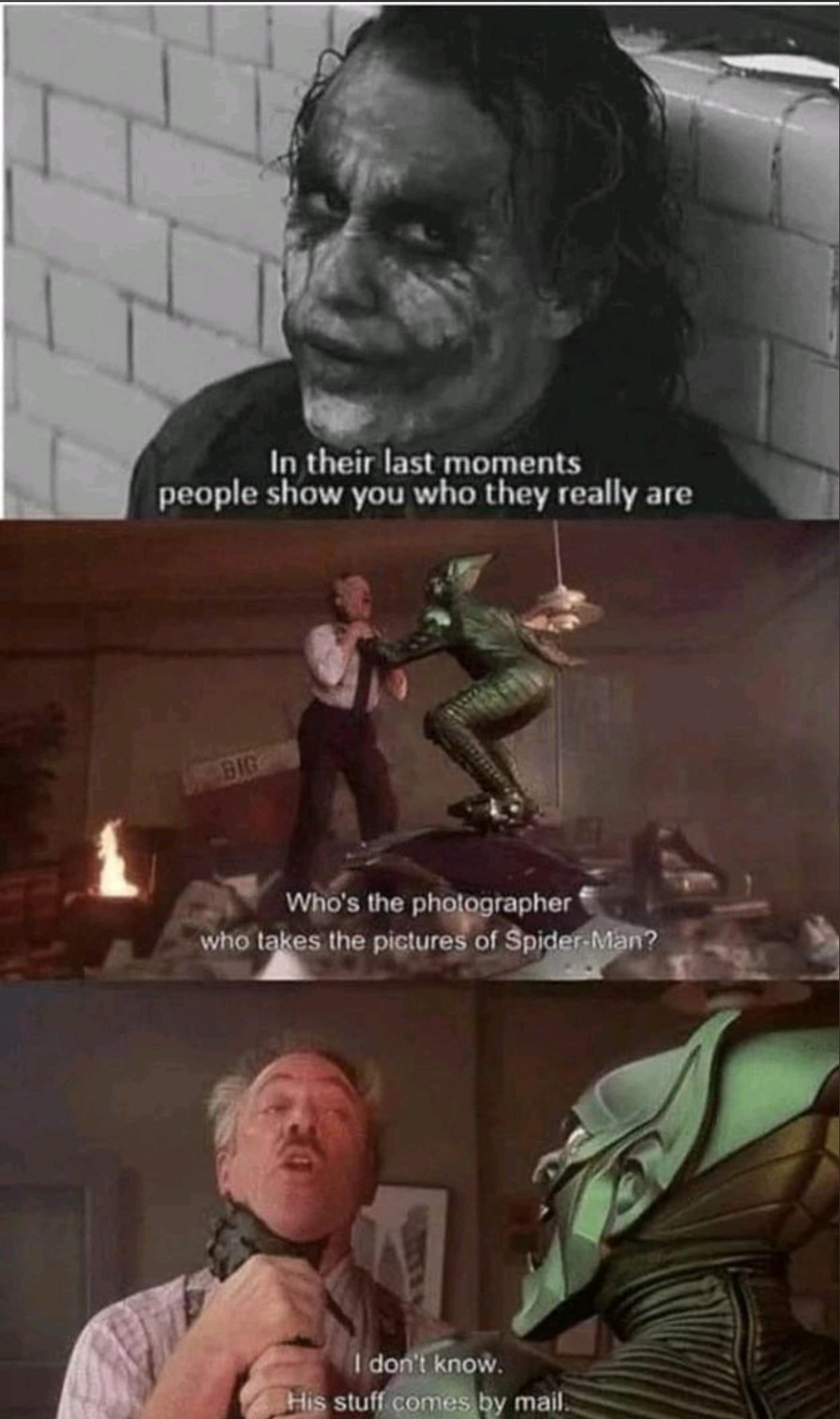 He was the bad guy, but not a bad guy - meme