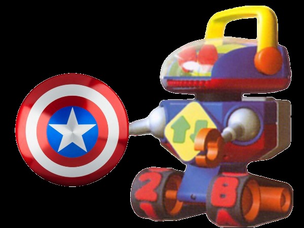 Robot With His Captain America Shield - meme