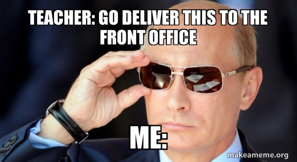 Going to the front office - meme