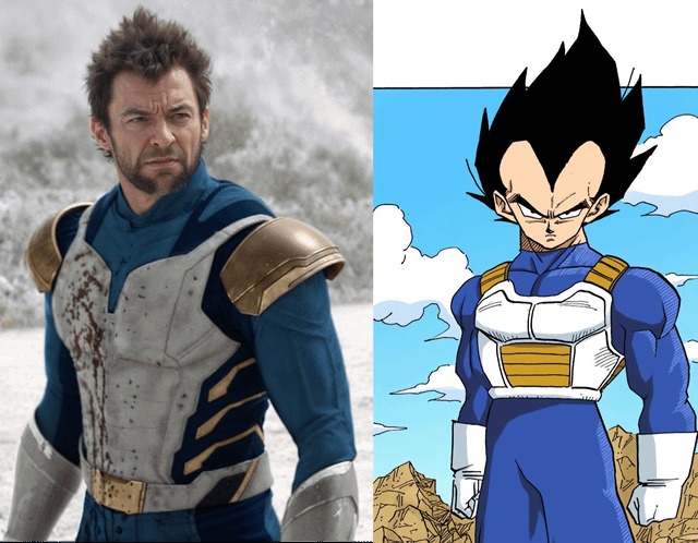 Hugh Jackman as Vegeta (idk if this is really in the movie lol) - meme
