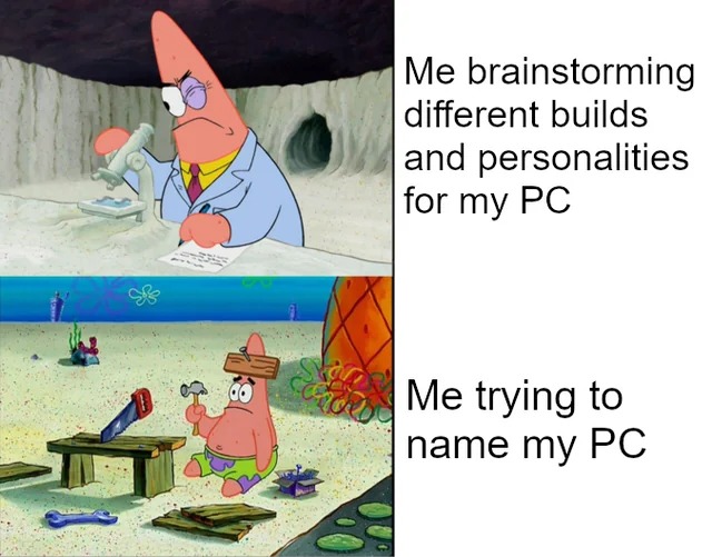 dunny dnd memes with Patrick Star