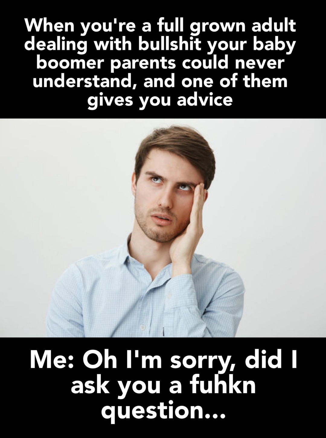 Boomer advice is like stepping in dog shit - meme