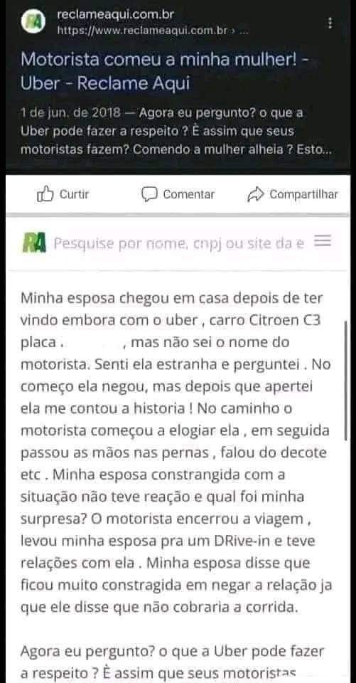 finja que você responde pela Uber - meme