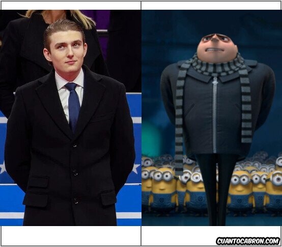 Barron Trump y Gru parecidos razonables - meme