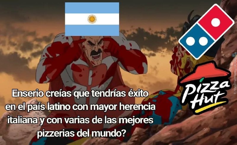 Tú pensando que ibas a brillar en el país con más pizzas por metro cuadrado - meme