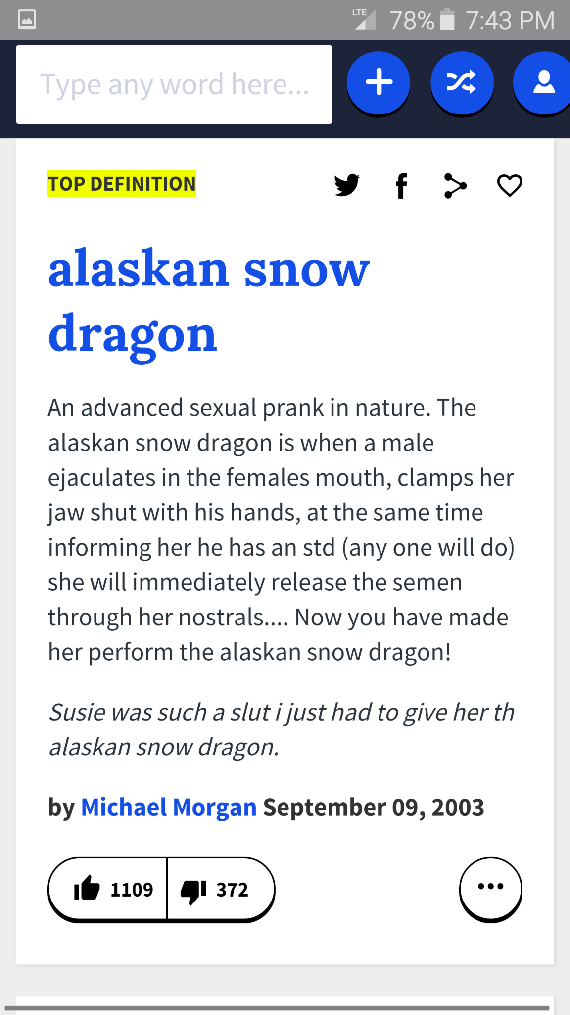 Alaskan snow dragon urban dictionary
