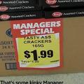 I'll have some ass with my crackers