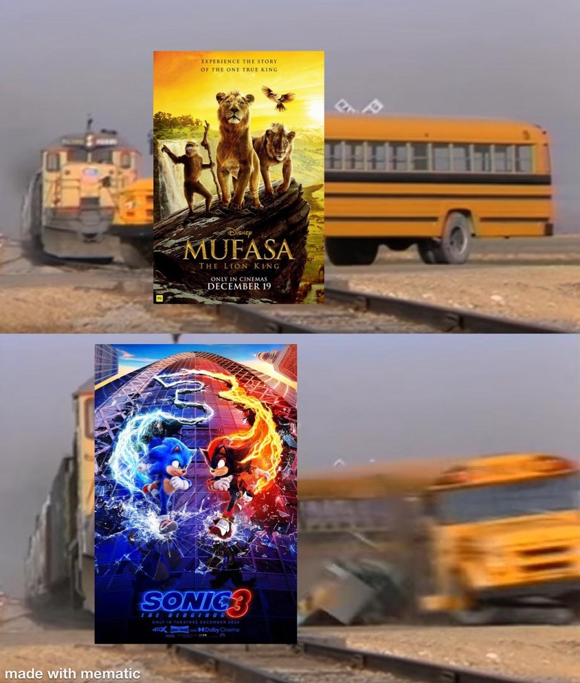 Sonic 3 le a ganado ya a Mufasa y de calle - meme