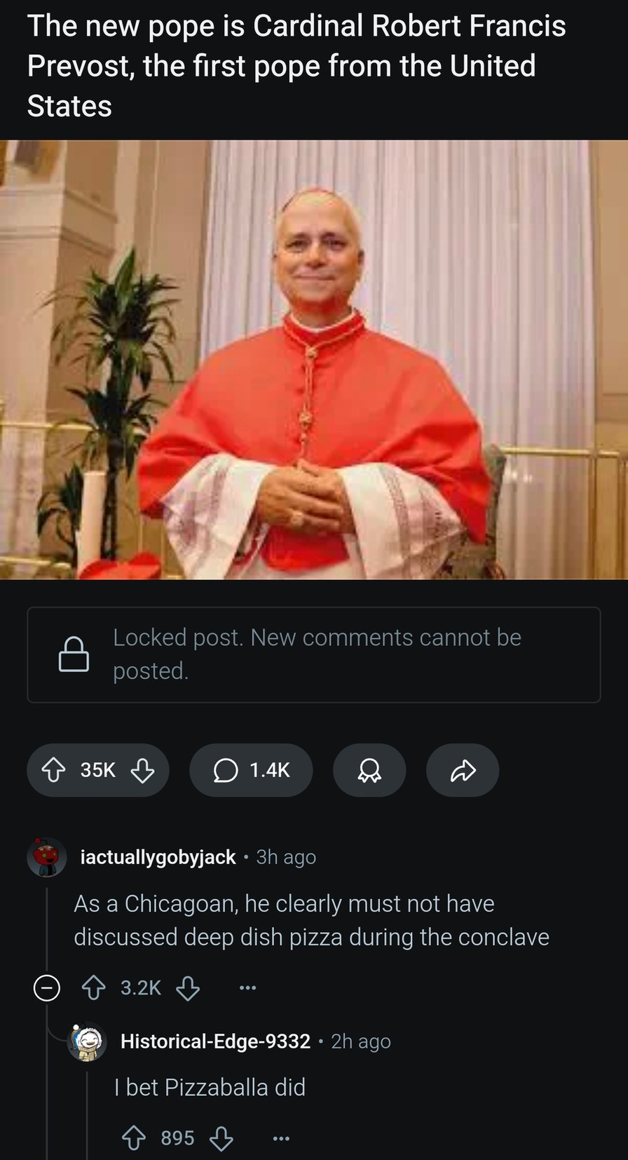 Pope Prevost meme news