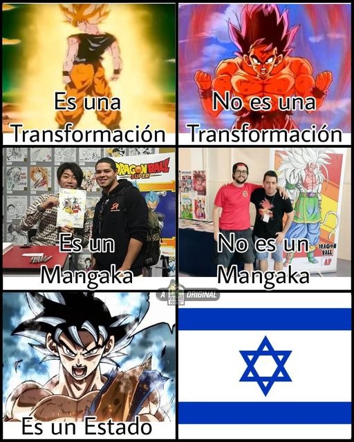 Maldito seas, estado de Israel -Son Goku - meme
