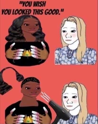 stole your weave - meme