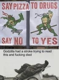Godzilla had a stroke, r.i.p Godzilla - meme