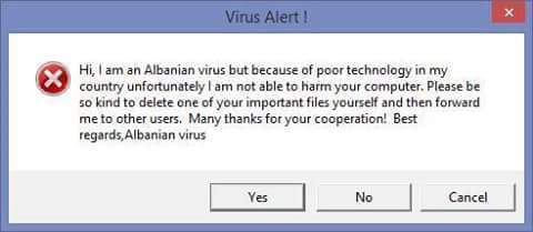Albanian virus - meme