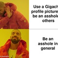 Gigacahd as profile picture