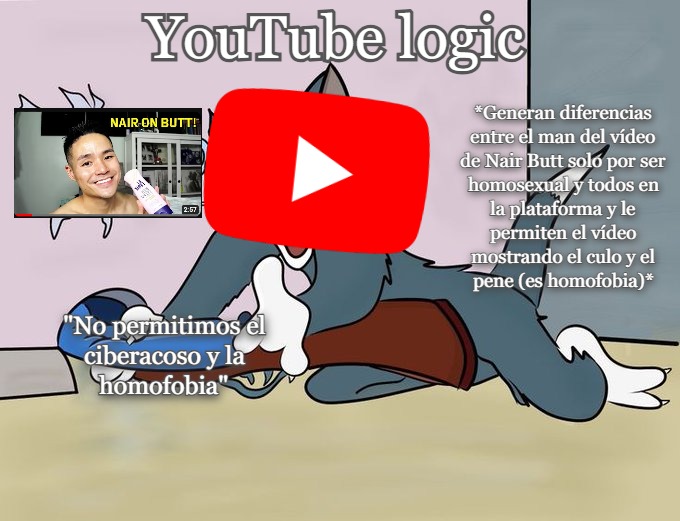 ¿Cuándo será el día que YouTube no sea tan hipócrita y mentiroso? XD - meme