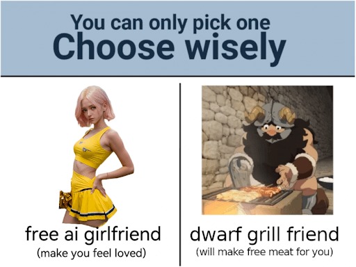Choose in the comments - meme