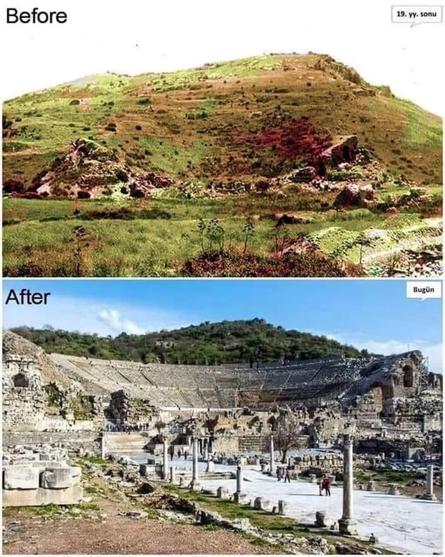Ancient greece before and after - meme