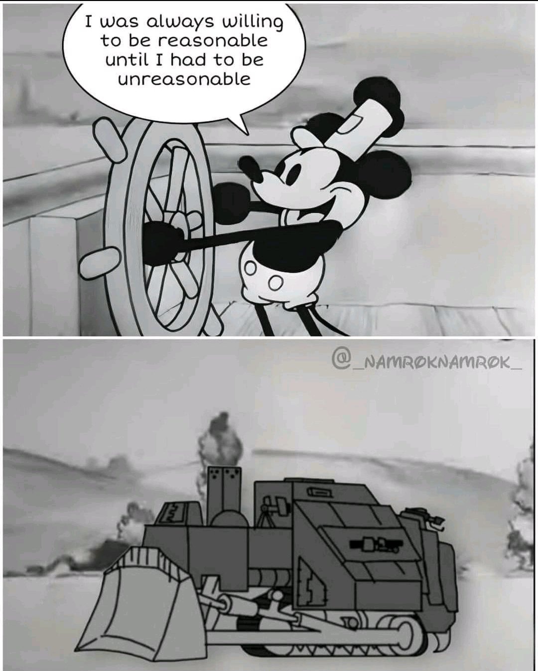 Mickey was a reasonable mouse - meme