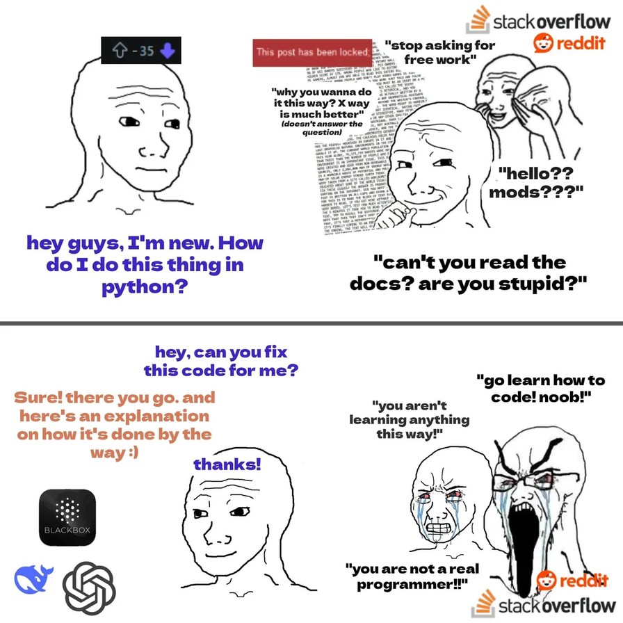stackoverflow is dying - meme