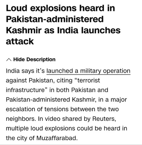 India drops bombs in Pakistan-administered Kashmir, tensions go  - meme