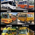 Autobuses de diferentes países