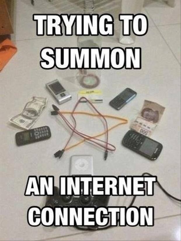 Summoning internet connection - meme
