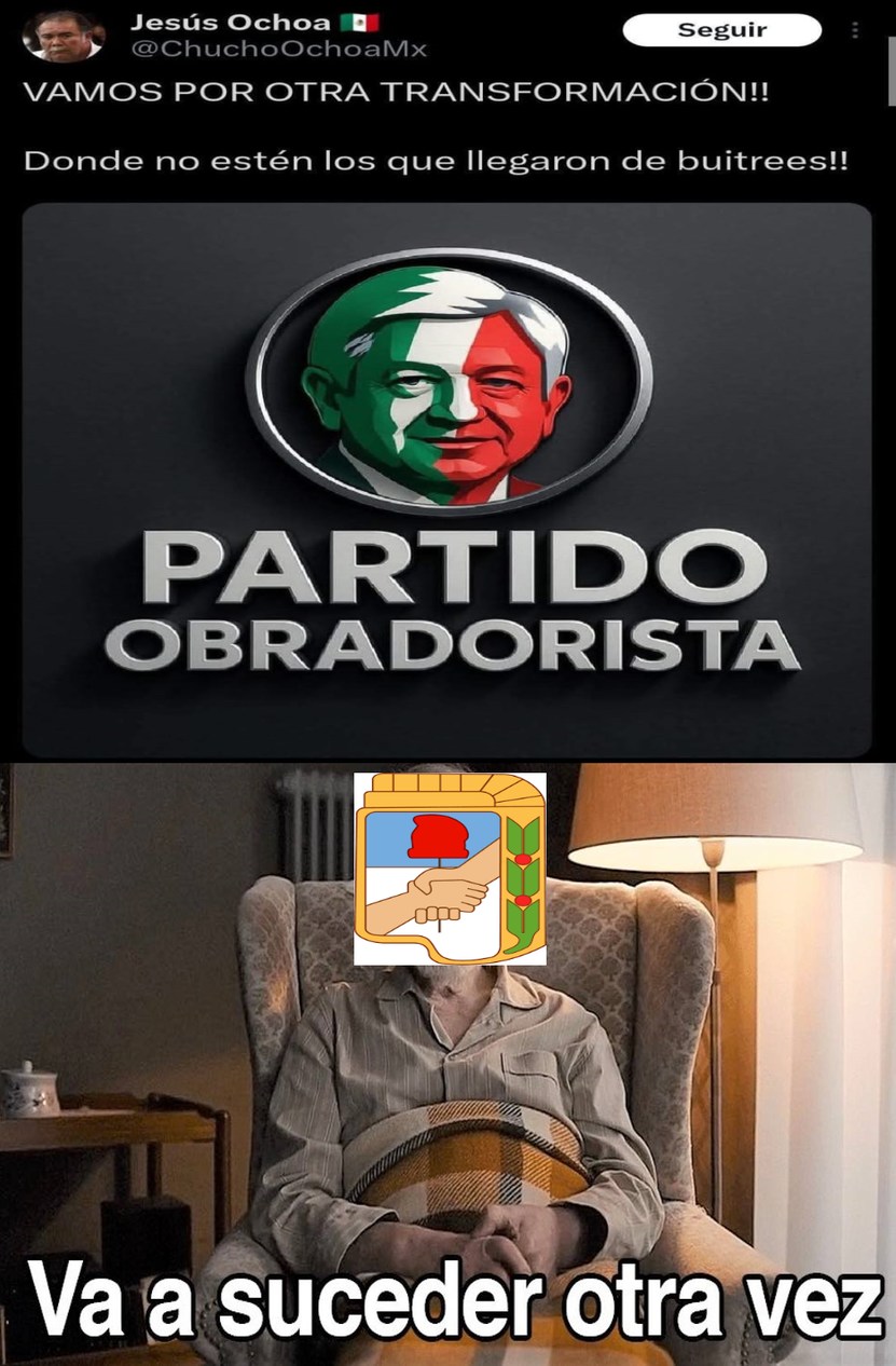 contexto: básicamente los fans de amlo se enojaron  al ver que el partido morena  perdió sus valores de su  lider amlo haciendo que se divida entre politicos  de morena y obradoristas , casi como el peronismo y los montoneros pero sin guerrilleros creo - meme