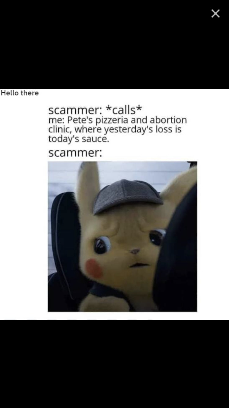 Scammer Instantly hangs up* - meme
