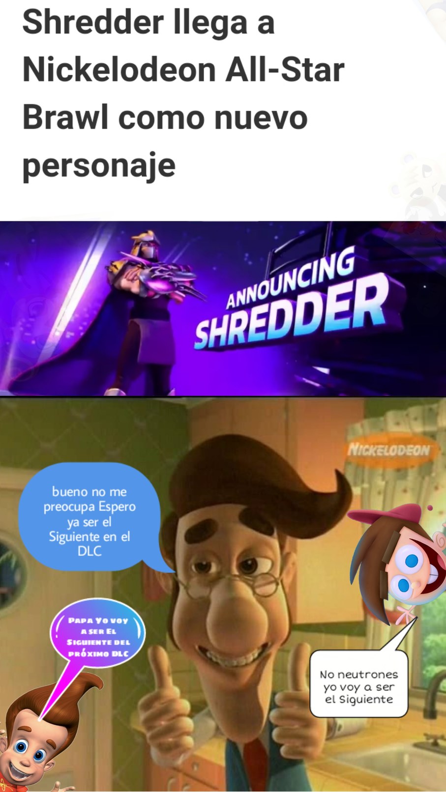 Si al Final fue Shredder en el Nuevo DLC - meme