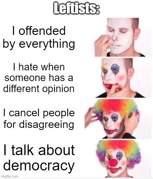 Clown modern leftists - meme