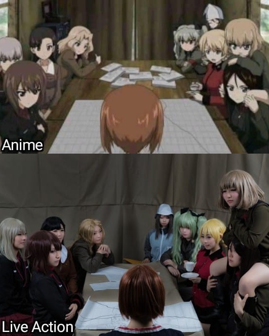 Anime>réalité - meme
