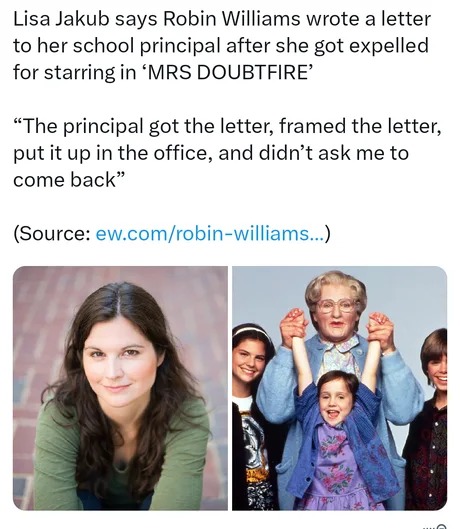 You didn't know this about Mrs Doubtfire - meme