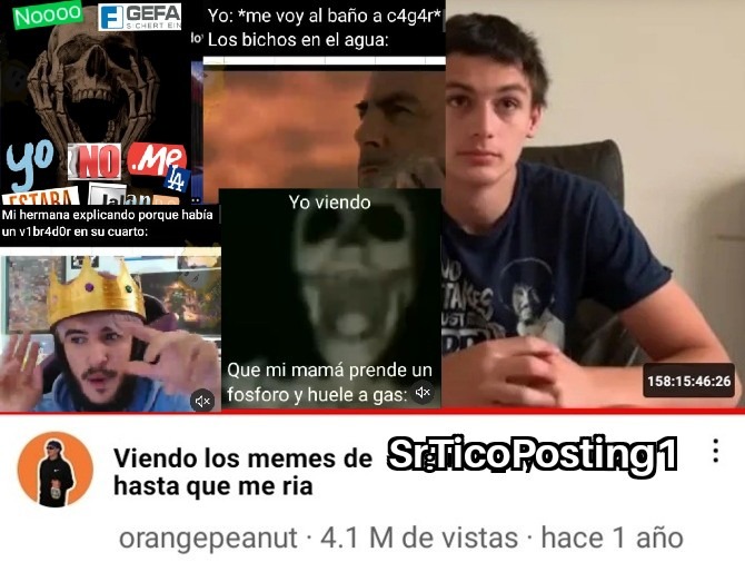 Ese pendejo se queja diciendo que el meme el meme de eso tilin no da risa cuando ese tipo es "experto en dar risa"