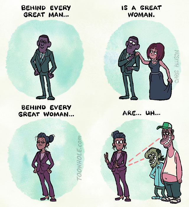 Men should always be behind a woman - meme