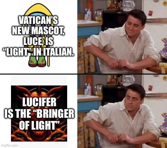 Vatican's new mascot Luce meme