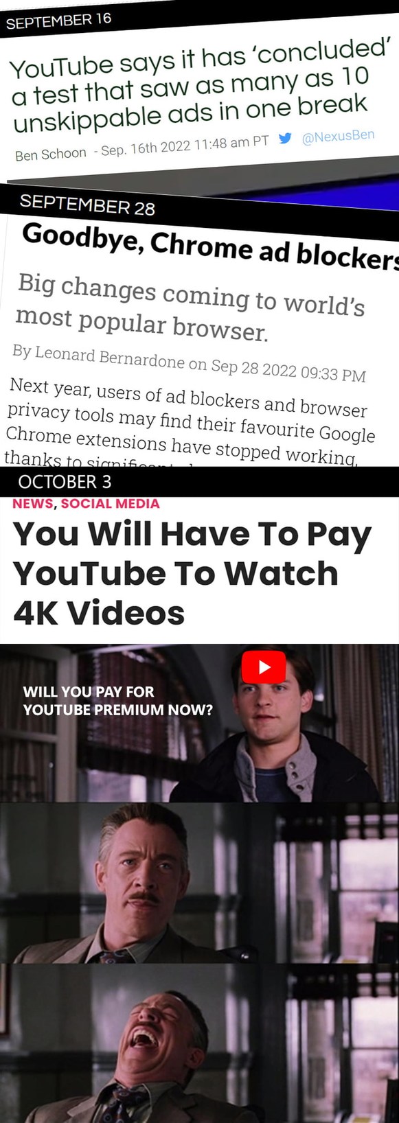 YouTube really trying hard to grab your money - meme