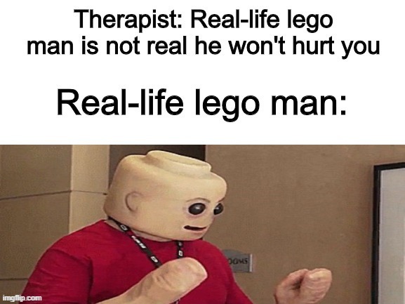 Real life lego man - meme