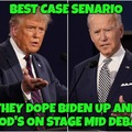 Biden OD's mid debate