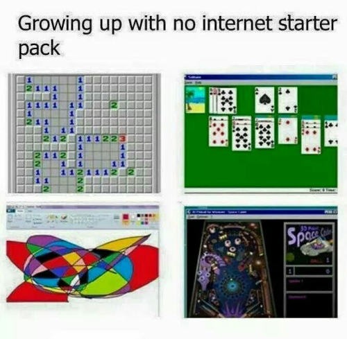 Infancia sin internet starter pack: el verdadero modo supervivencia - meme