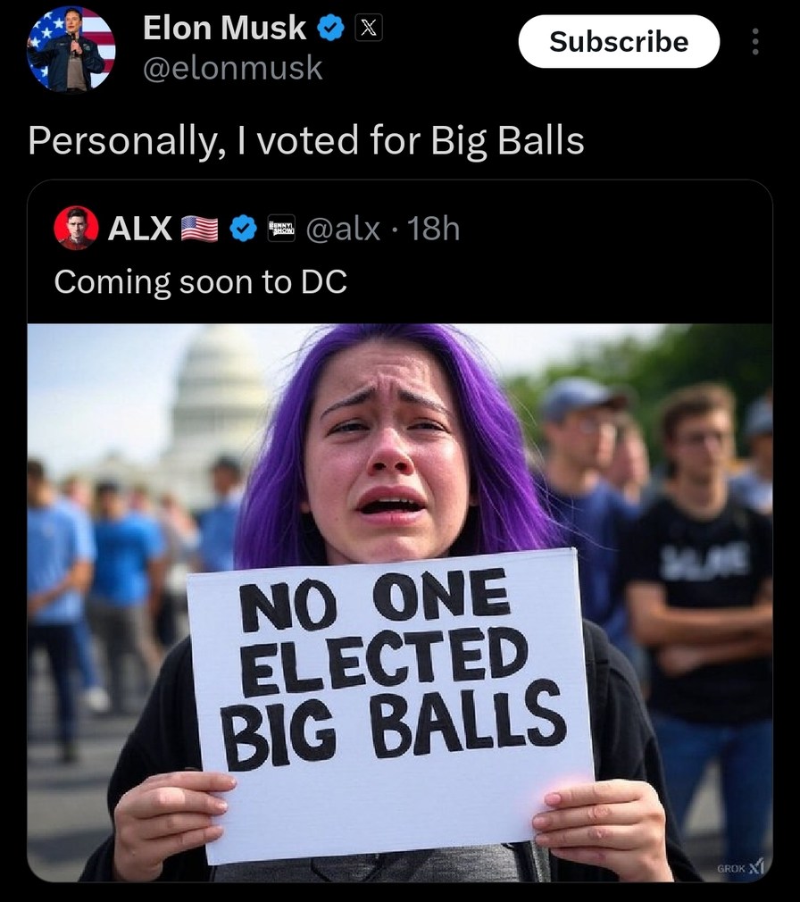 I'm pretty happy with the levels of absurdity we're seeing - meme