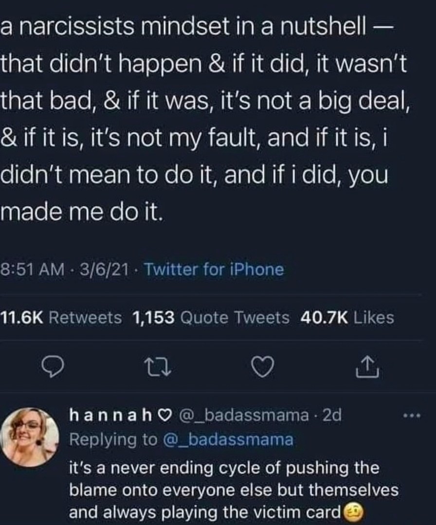 A narcissist’s apology in 6 easy steps - meme