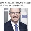 Axel Voss, the initiator of Article 13