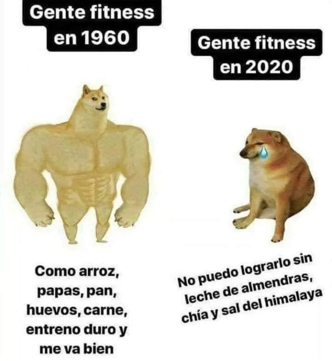 Gente fitness de 1960 (yo también hago eso) - meme