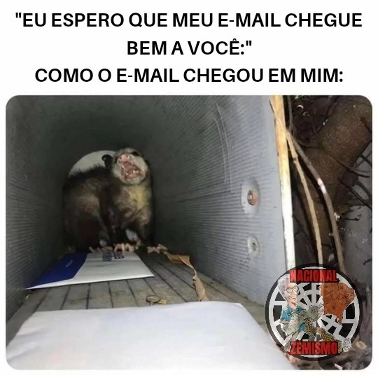Tudo bem que here in Brazil, só usamos e-mail para falarmos com empresas - meme