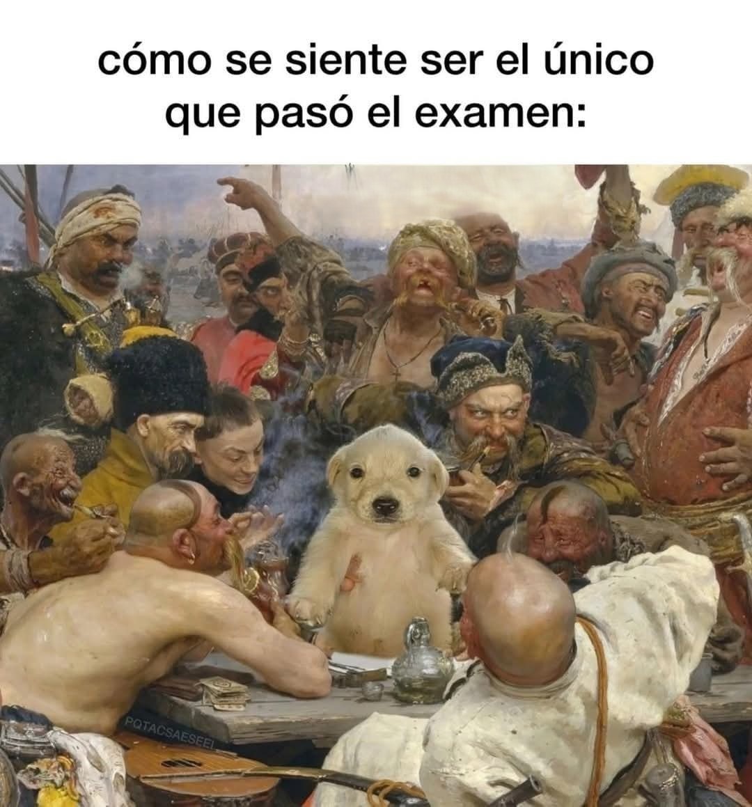 Cómo se siente ser el único que pasó el examen - meme